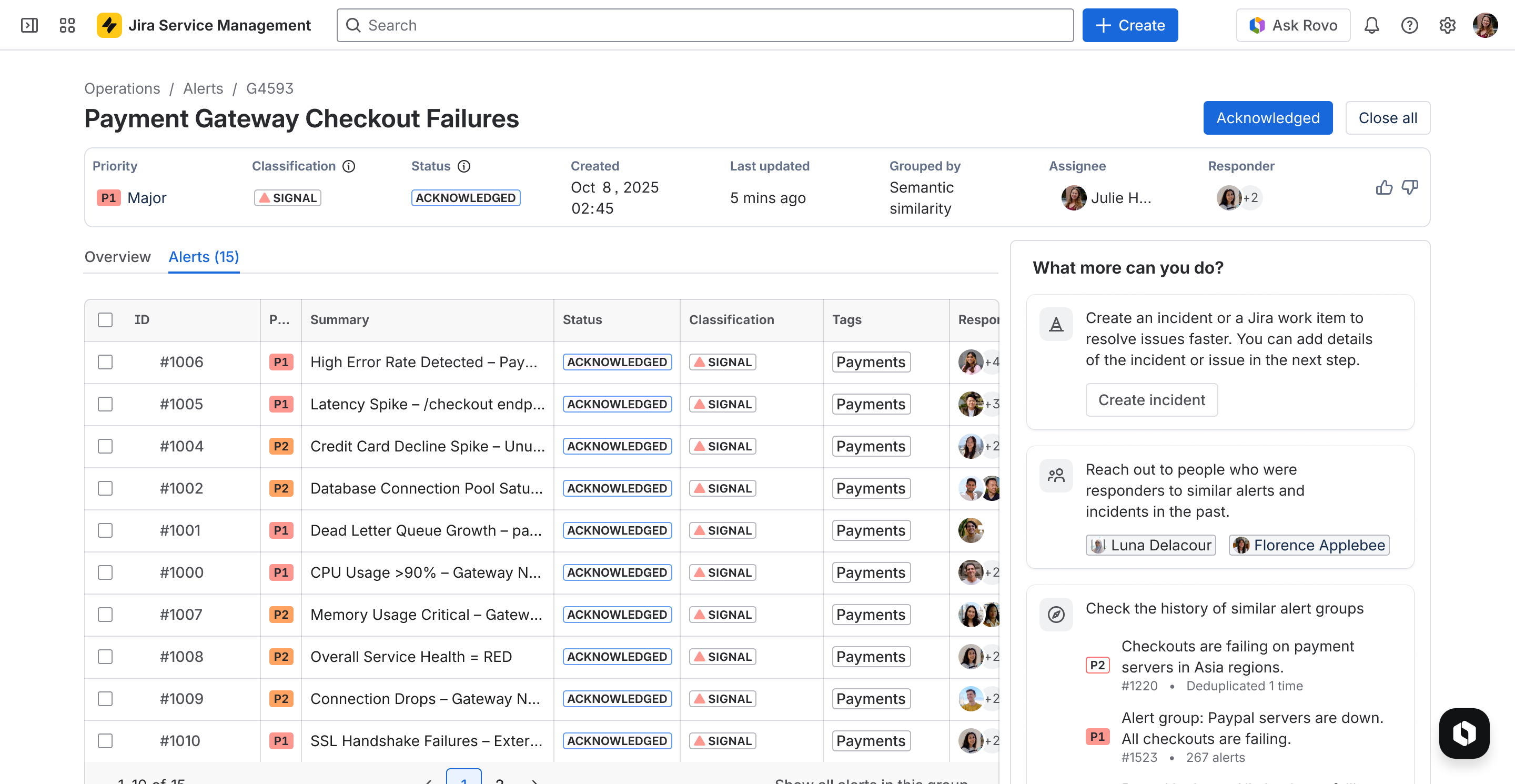 Предпросмотр управления инцидентами в Jira Service Management