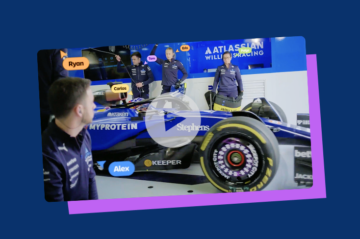 F1 レーシング チームをフィーチャーしたウェビナー プレビュー。