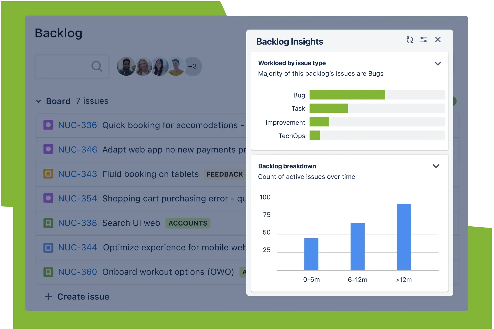 Vista Calendario de un proyecto de Jira en el que se superponen tareas de diferentes equipos para preparar un lanzamiento de marketing.