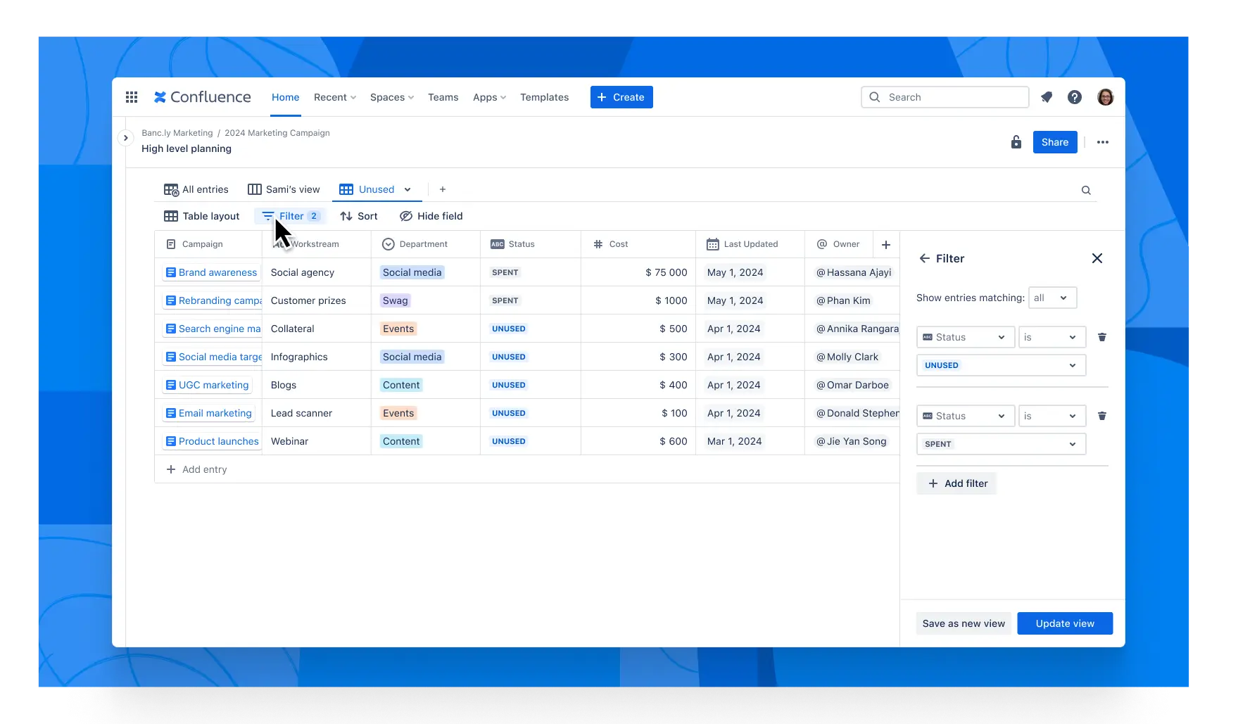 Captura de tela de como ordenar e filtrar.