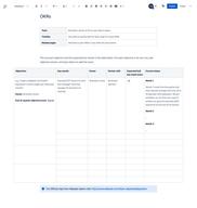 Confluence OKRs template example