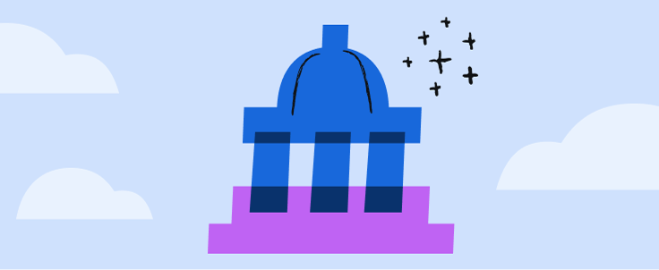 Illustration of a capitol building