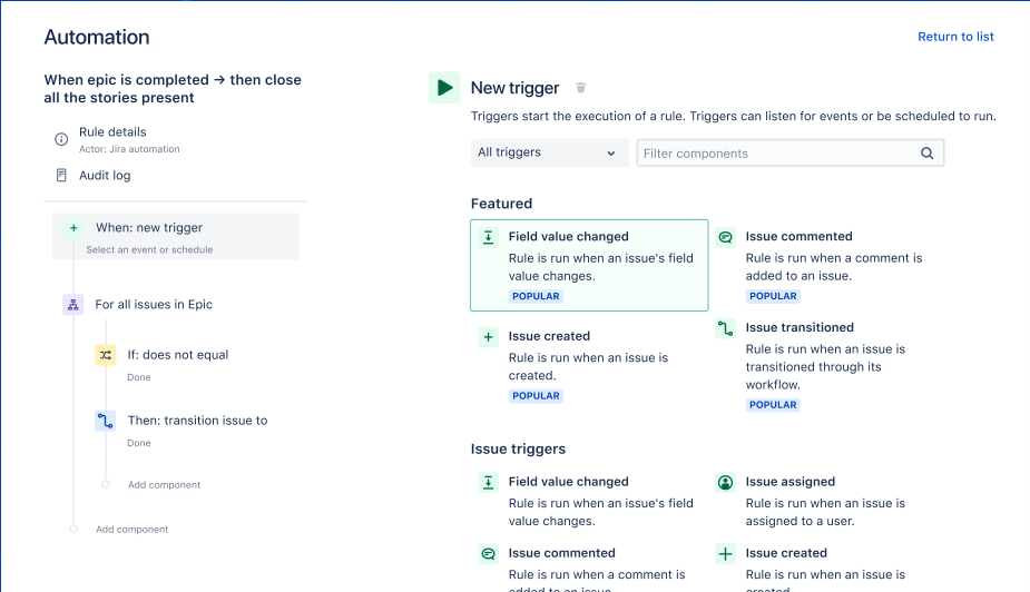 Een voorvertoning van automatisering in Jira