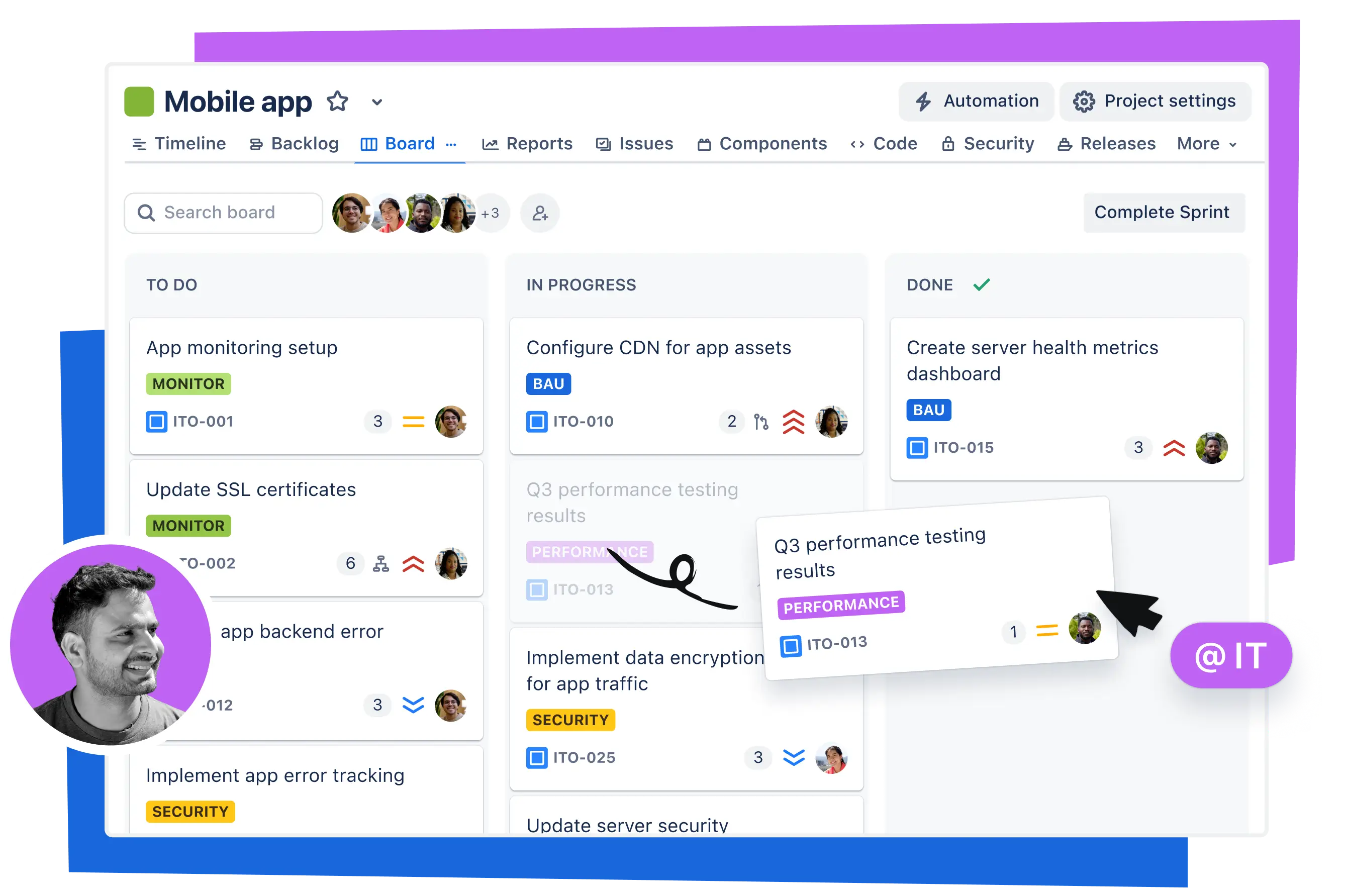 Zrzut ekranu produktu Jira pokazujący projekt uruchomienia kampanii w widoku listy z zadaniami związanymi z marketingiem.