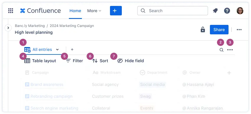 Captura de tela da interface de bancos de dados.
