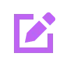 Purple pencil icon.