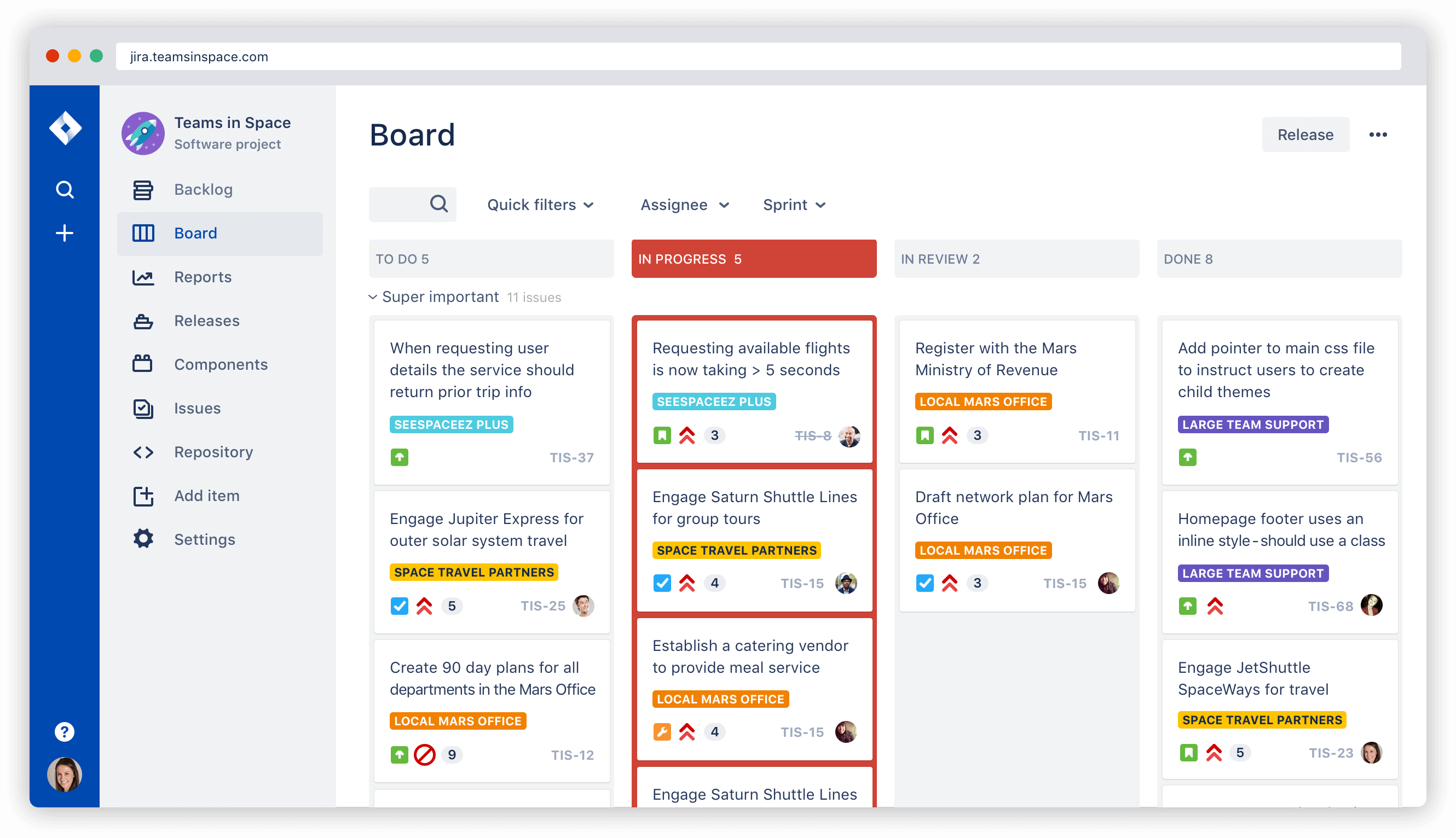 Voorbeeld kanban-bord | Atlassian agile coach