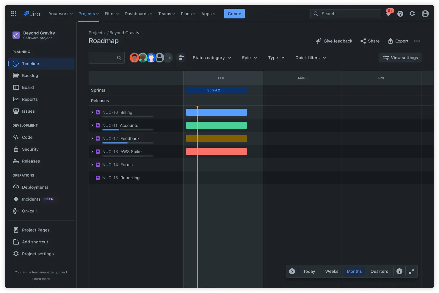 Captura de tela da função de roteiro no Jira